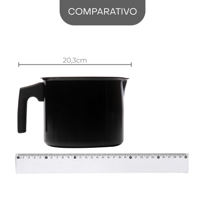 Leiteira de Indução em Alumínio com Revestimento Cerâmico Granito Chef Vermelha 1,7L - Lyor