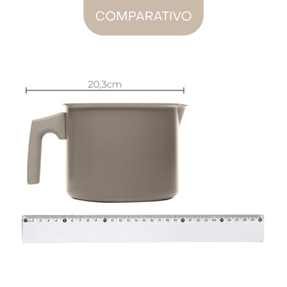 Leiteira de Indução em Alumínio com Revestimento Cerâmico Granito Chef Taupe 1,7L - Lyor