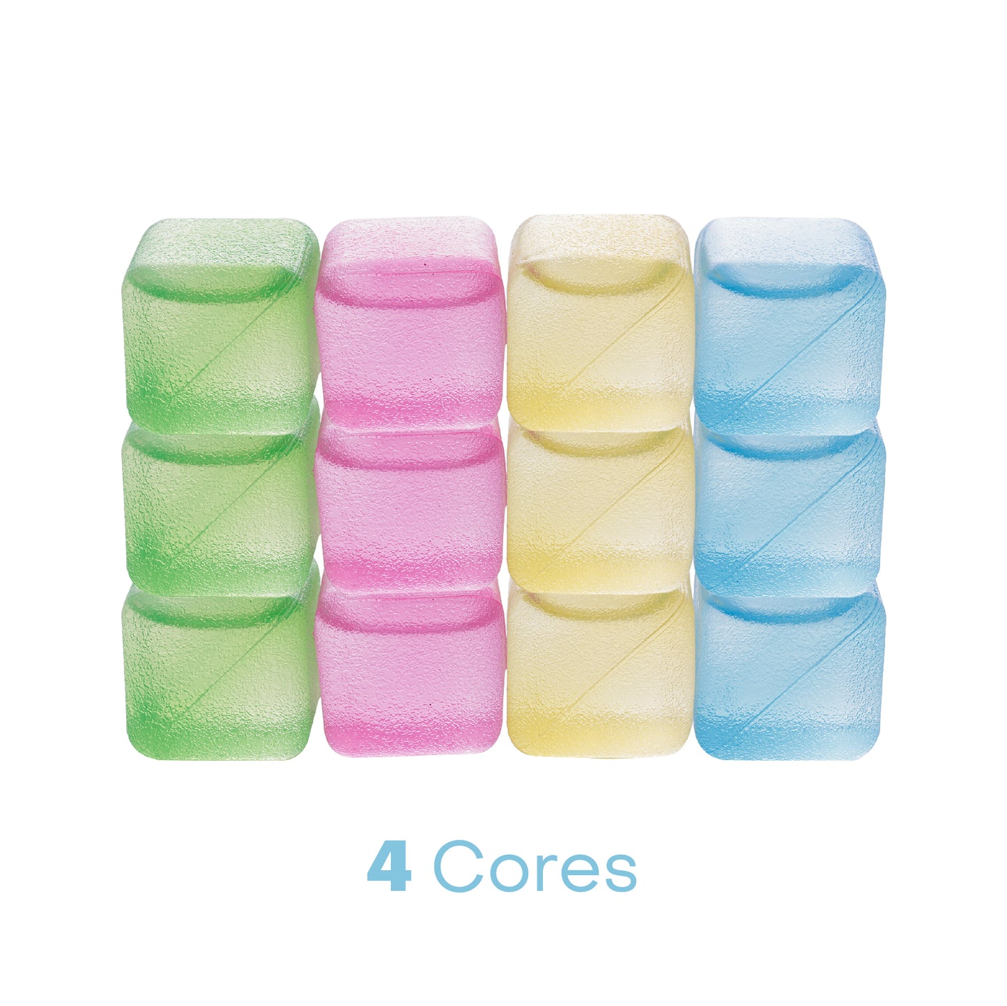 Conjunto 12 Cubos de Gelo Reutilizável de Plástico Colorido 2,5cm - Lyor