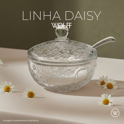 Açucareiro com Colher Daisy Cristal - Wolff