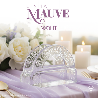 Porta Guardanapos Mauve 12,5cm x 4cm x 8,5cm Cristal - Wolff