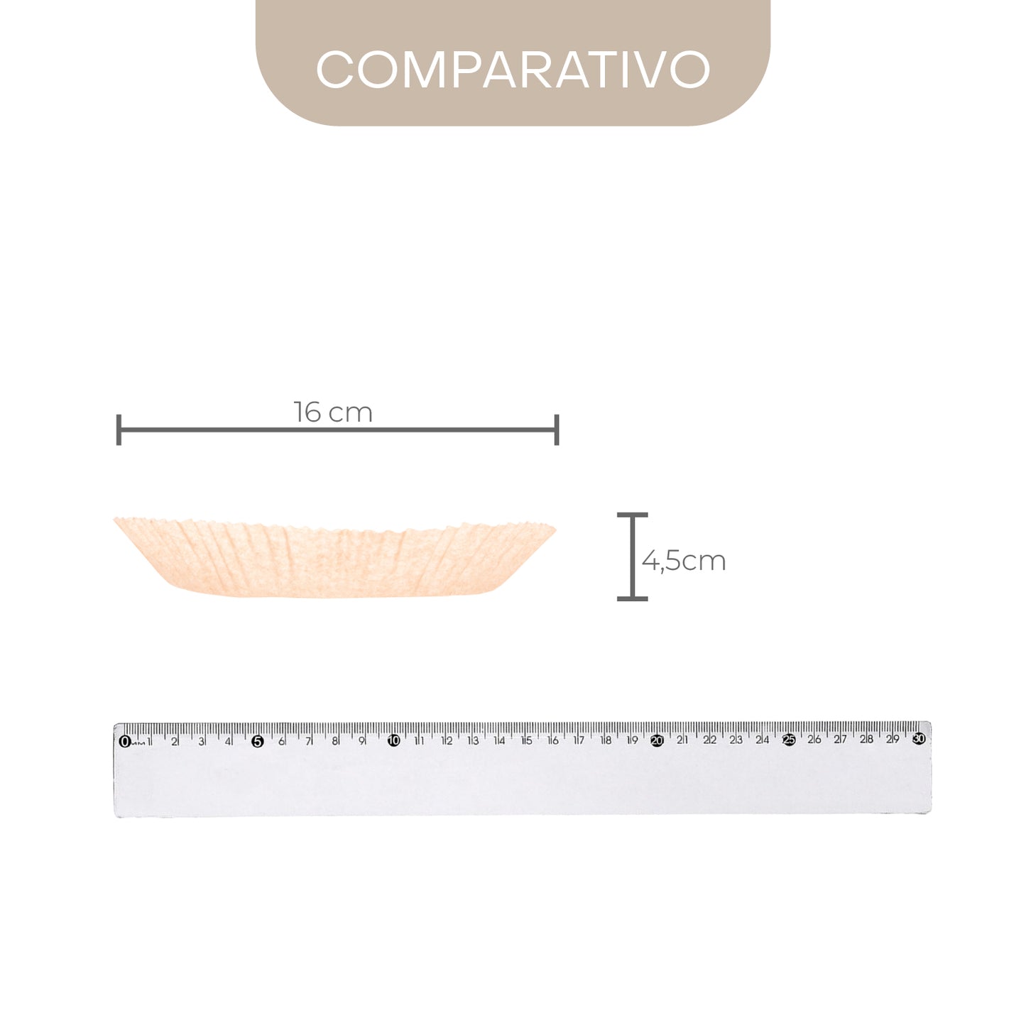 Conjunto de 50 Formas de Papel Descartável para Air Fryer 16cm x 20cm x 4,5cm - Lyor