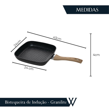 Bistequeira de Indução em Alumínio com Revestimento Cerâmico - Wolff