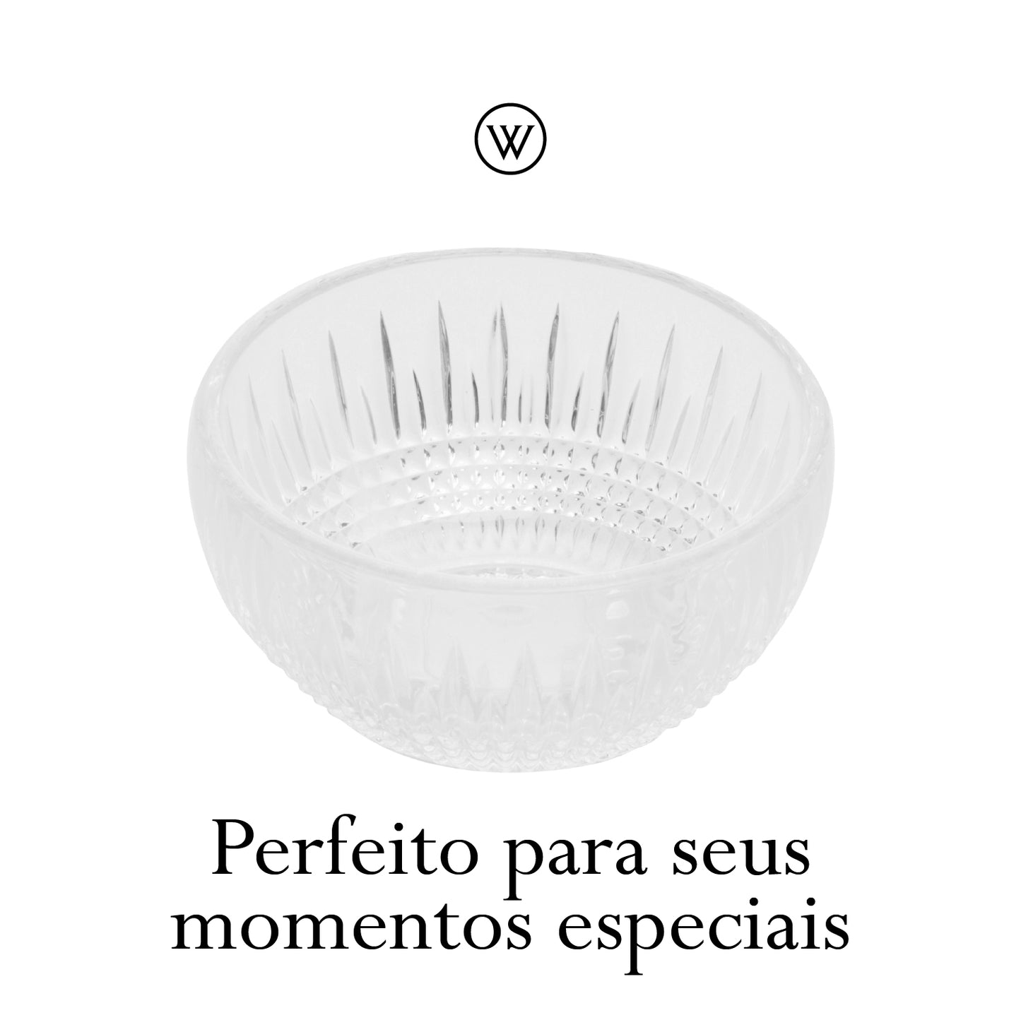 Conjunto 6 Bowls de Cristal Queen 11cm x 5cm - Wolff