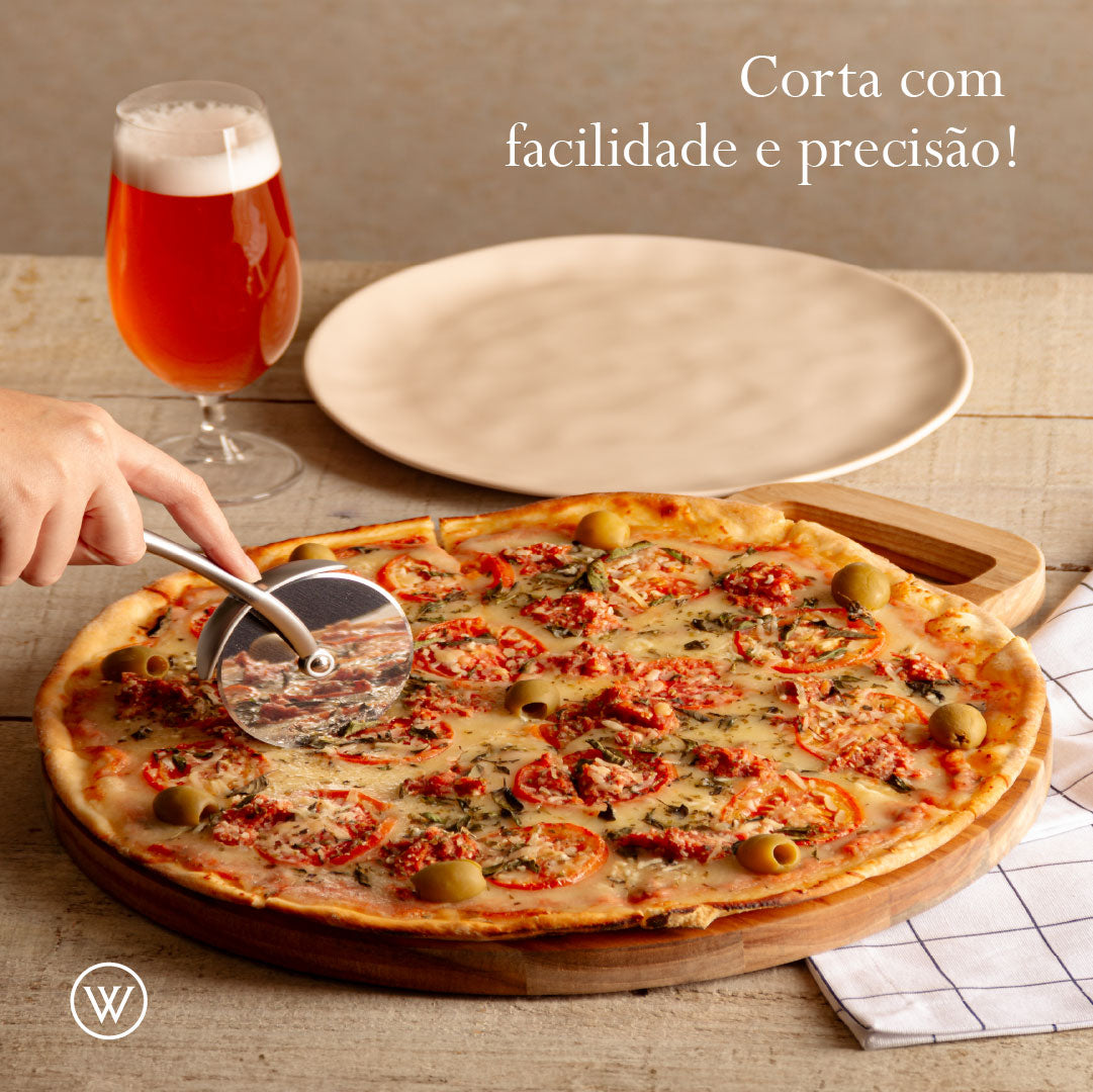 Cortador de Pizza em Liga de Zinco com Cabo Antiderrapante Chef Pro 18,5cm - Wolff