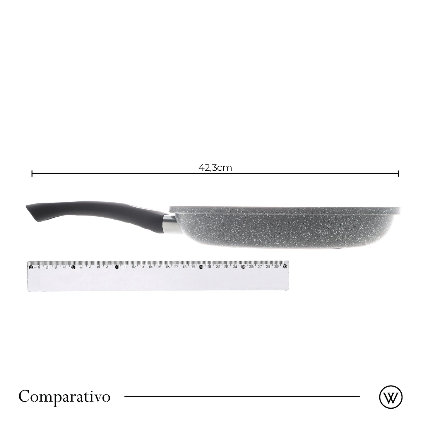 Frigideira de Indução em Alumínio com Revestimento Cerâmico Granilite Cinza 24cm - Wolff