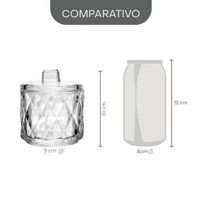 Potiche Diamond 11,5cm x 9cm Cristal Ecológico - Lyor