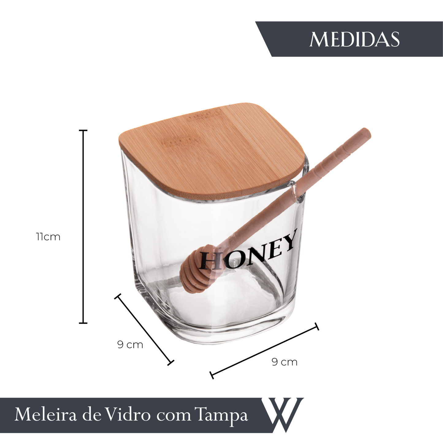 Açucareiro Basic 9cm x 11cm Vidro – Wolff