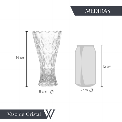 Vaso de Cristal Angel 8cm x 14cm - Wolff