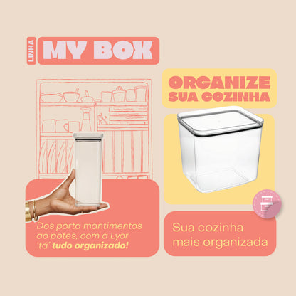 Pote Hermético de Poliestireno My Box 2,8L - Lyor