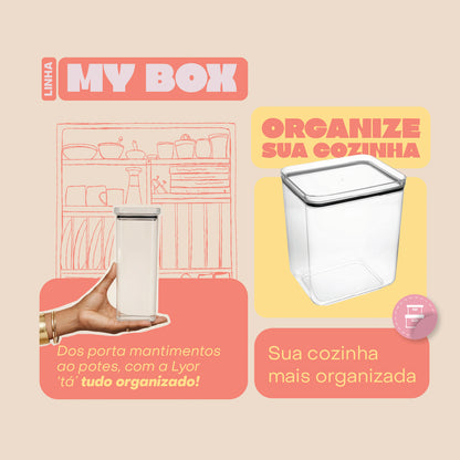 Pote Hermético de Poliestireno My Box 4,5L - Lyor