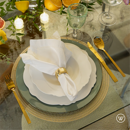 Conjunto 6 Pratos Fundos de Porcelana Maldivas Branco - Wolff