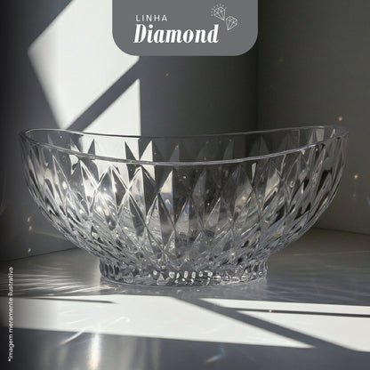 Centro de Mesa de Cristal Ecológico Diamond 28cm x 15cm x 13,5cm - Lyor