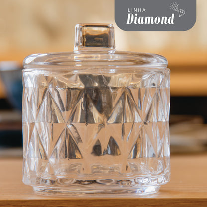 Potiche Diamond 11,5cm x 9cm Cristal Ecológico - Lyor