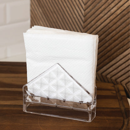 Porta Guardanapos de Cristal Ecológico Diamond 12,5cm x 4cm x 9,5cm - Lyor