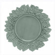 Sousplat de Plástico Platinado Garden Leaf Verde 35cm - Lyor