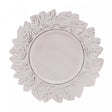 Sousplat de Plástico Patinado Garden Leaf Branco 35cm - Lyor