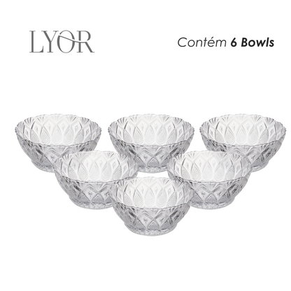 Conjunto 6 Bowls de Vidro King - Lyor