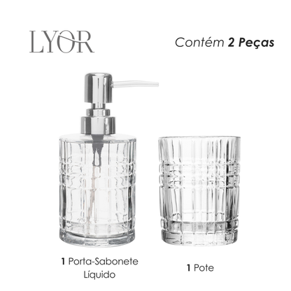 Conjunto 2 Peças para Banheiro de Vidro Calcutá - Lyor