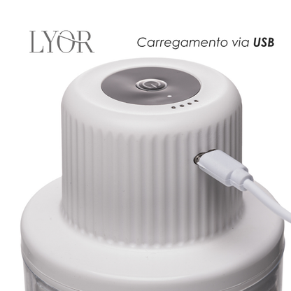 Mini Processador com Entrada USB 8,5cm x 8,5cm x 12cm Branco Plástico - Lyor