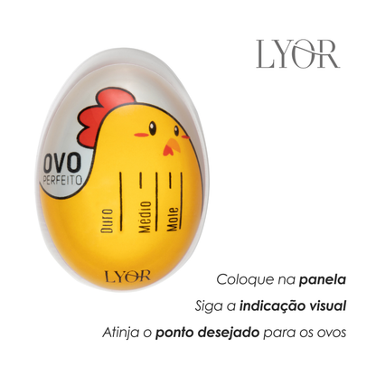 Temporizador para Cozimento de Ovos 5,5cm x 3cm x 4cm - Lyor