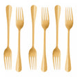 Conjunto 6 Garfos para Mesa de Aço Inox Positano Dourado 20cm - Lyor