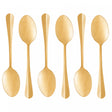Conjunto 6 Colheres para Mesa de Aço Inox Positano Dourado 18cm - Lyor