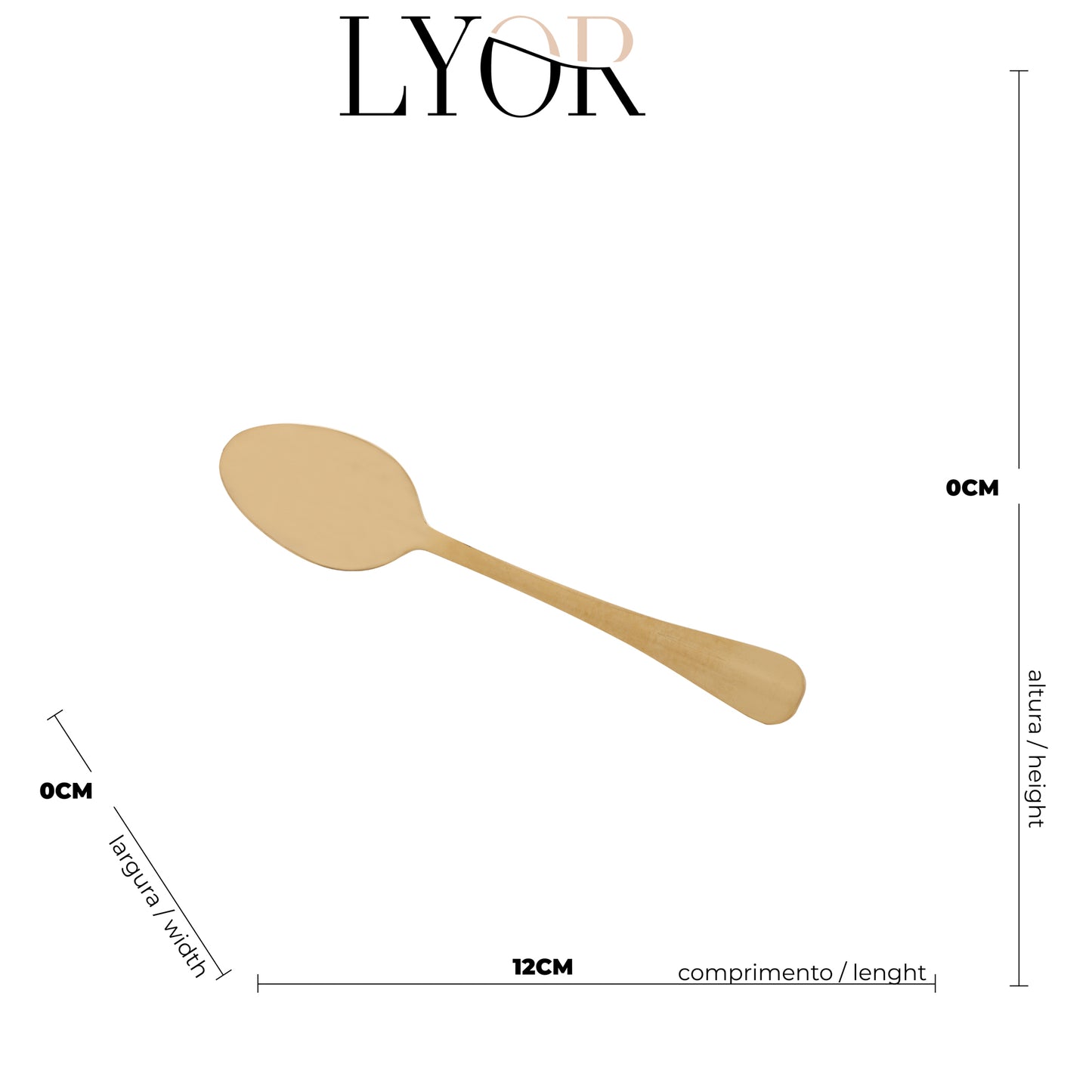 Faqueiro 24 Peças de Aço Inox Positano Dourado - Lyor