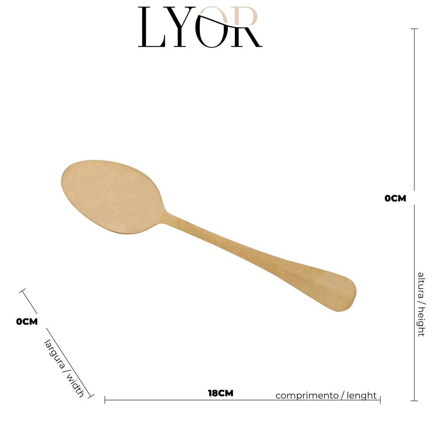 Faqueiro 24 Peças de Aço Inox Positano Dourado - Lyor