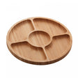 Petisqueira de Bambu com 5 Divisórias Round 25cm x 25cm x 1,6cm - Lyor