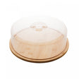 Boleira de Bambu com Tampa em Plástico 28cm x 28cm x 9,5cm - Lyor