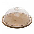 Queijeira Bambu com Tampa em Plástico 23,5cm x 23,5cm x 10cm - Lyor