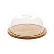 Queijeira de Bambu com Tampa em Plástico 18,5cm x 18,5cm x 8cm - Lyor