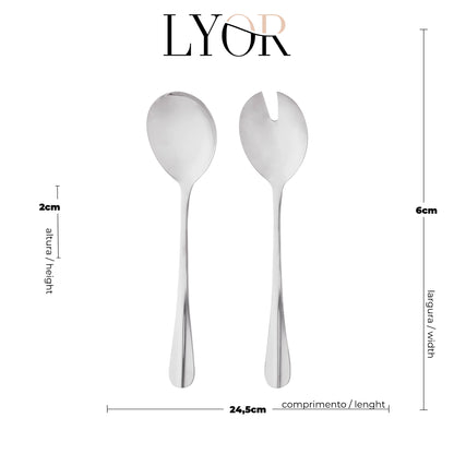 Conjunto 2 Peças para Salada de Aço Inox Positano - Lyor