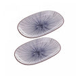 Conjunto 2 Pratos Ovais de Porcelana para Servir Koji 24cm x 15,5cm - Wolff