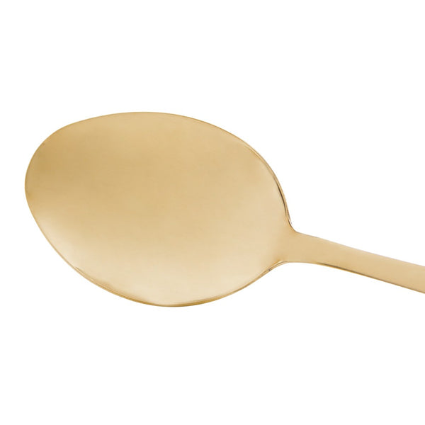 Colher para Servir de Aço Inox Positano Dourada 26cm- Lyor