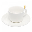 Conjunto 2 Xícaras de Chá de Cerâmica Colibri com Pires Branco 170ml - Wolff