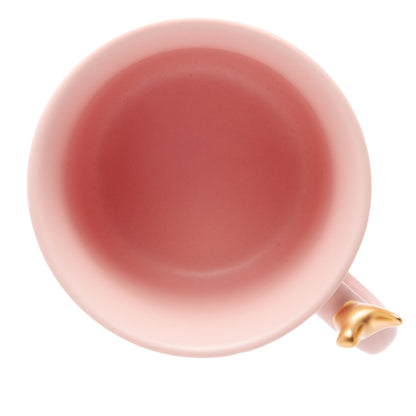 Conjunto 2 Xícaras de Chá de Cerâmica Colibri com Pires Rosa 170ml - Wolff