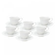 Conjunto 6 Xícaras de Café com Pires Maldivas Branco 80ml - Wolff