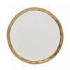 Prato Sobremesa Dubai Branco e Dourado Porcelana - Wolff