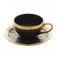 Xícara de Café De Porcelana Dubai Preto E Dourado 90ml Wolff