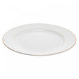 Conjunto 6 Pratos para Sobremesa de Porcelana com Fio de Ouro Mônaco Branco 19cm x 2cm - Wolff