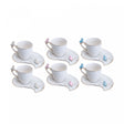 Conjunto 6 Xícaras de Café de Porcelana Cute Birds Design Plate 90ml - Wolff