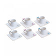 Conjunto 6 Xícaras de Café de Porcelana Birds Design Plate 80ml - Wolff