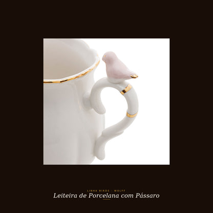 Leiteira Birds de Porcelana 230ml - Wolff