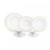 Aparelho de Jantar 42 Peças de Porcelana Maldivas Branco com Fio de Ouro - Wolff