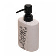Porta Sabonete Líquido com Pump Preto Jardin Blanc 330ml Branco Cerâmica - Wolff