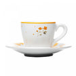 Xícara de Café com Pires Doce Encanto 90ml Amarelo Cerâmica - Wolff