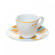 Xícara de Café com Pires Doce Encanto 90ml Azul Claro Cerâmica - Wolff