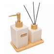 Conjunto 3 Peças para Banheiro Lisse Bege Cerâmica - Wolff